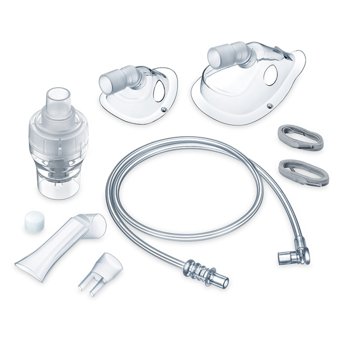 Kit de nebulizador con máscaras, tubos y accesorios para uso médico