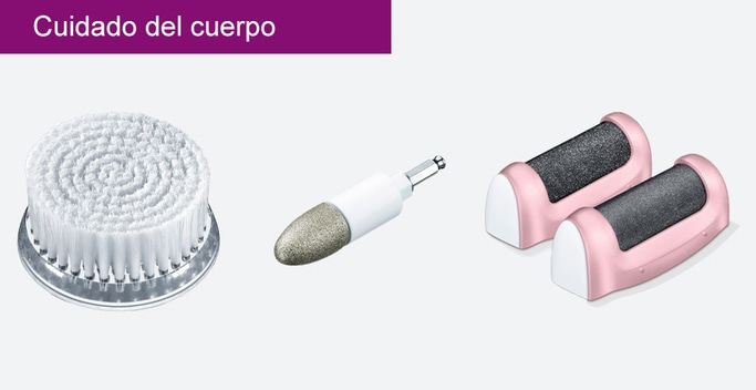 Productos para el cuidado corporal: cepillo, amoladora y limas para pies.